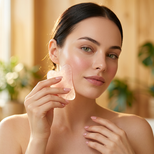 Gua Sha Quartz Rose - Rostro y cuello